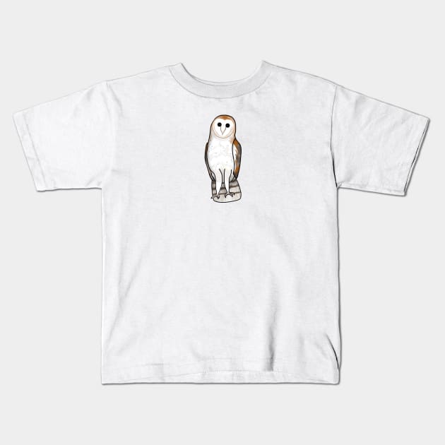 Beautiful Barn Owl (Very Small Print) Kids T-Shirt by Aeriskate